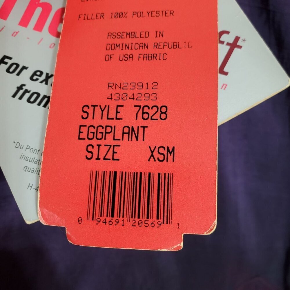 Forecaster Of Boston Winter Coat Womans XS Thermoloft Insulated Eggplant Nylon - Picture 7 of 11